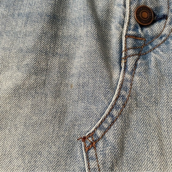 NWT We the Free People Women's Size 28 Blue Distressed Mini Casual Breezy Skirt - Picture 4 of 5